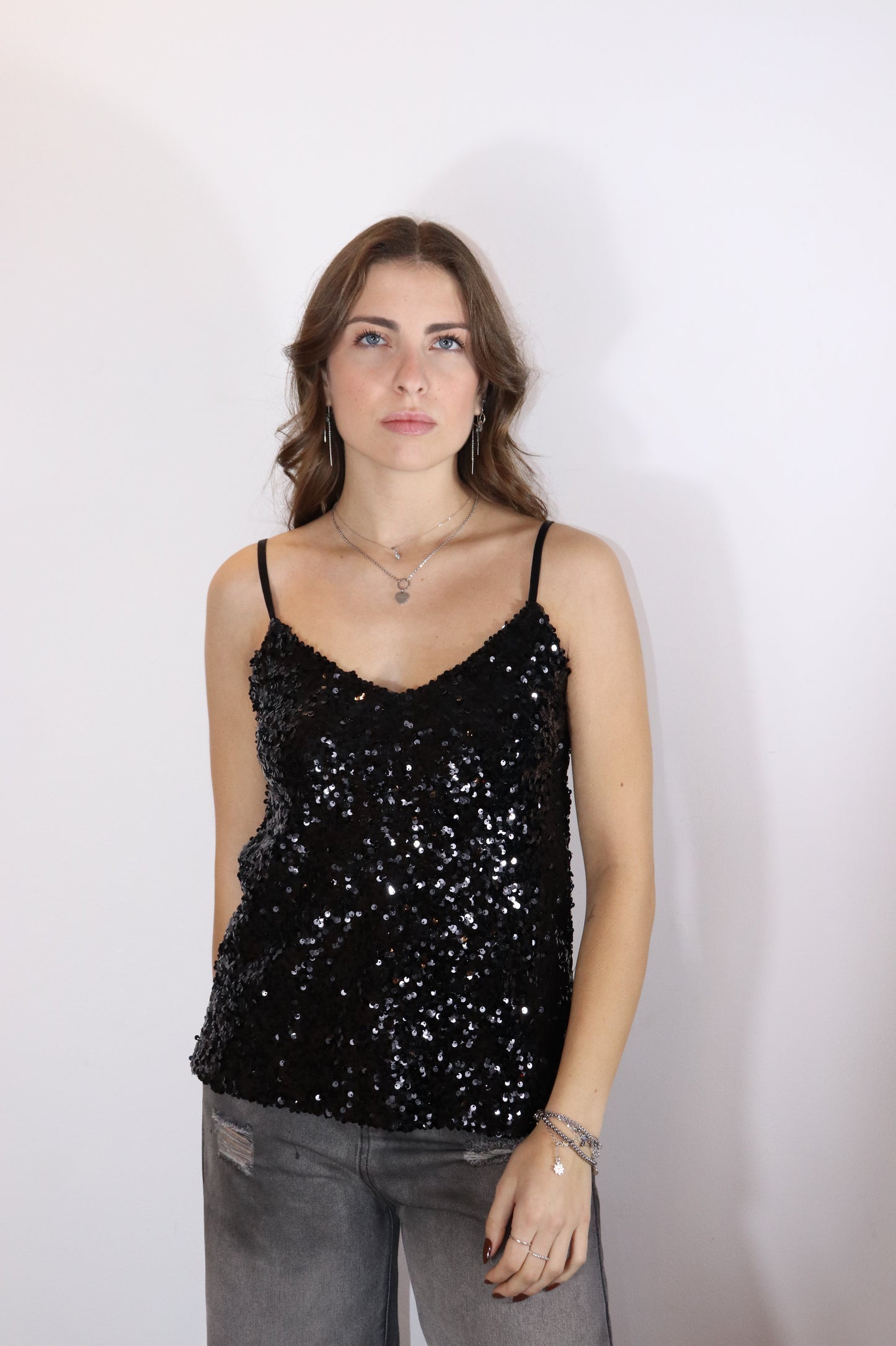 TOP PAILLETTES (nero)