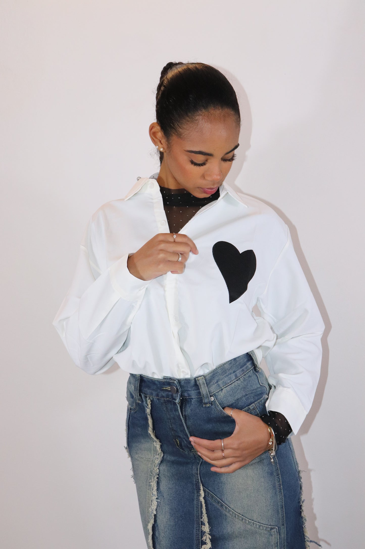 CAMICIA CUORE (bianco)