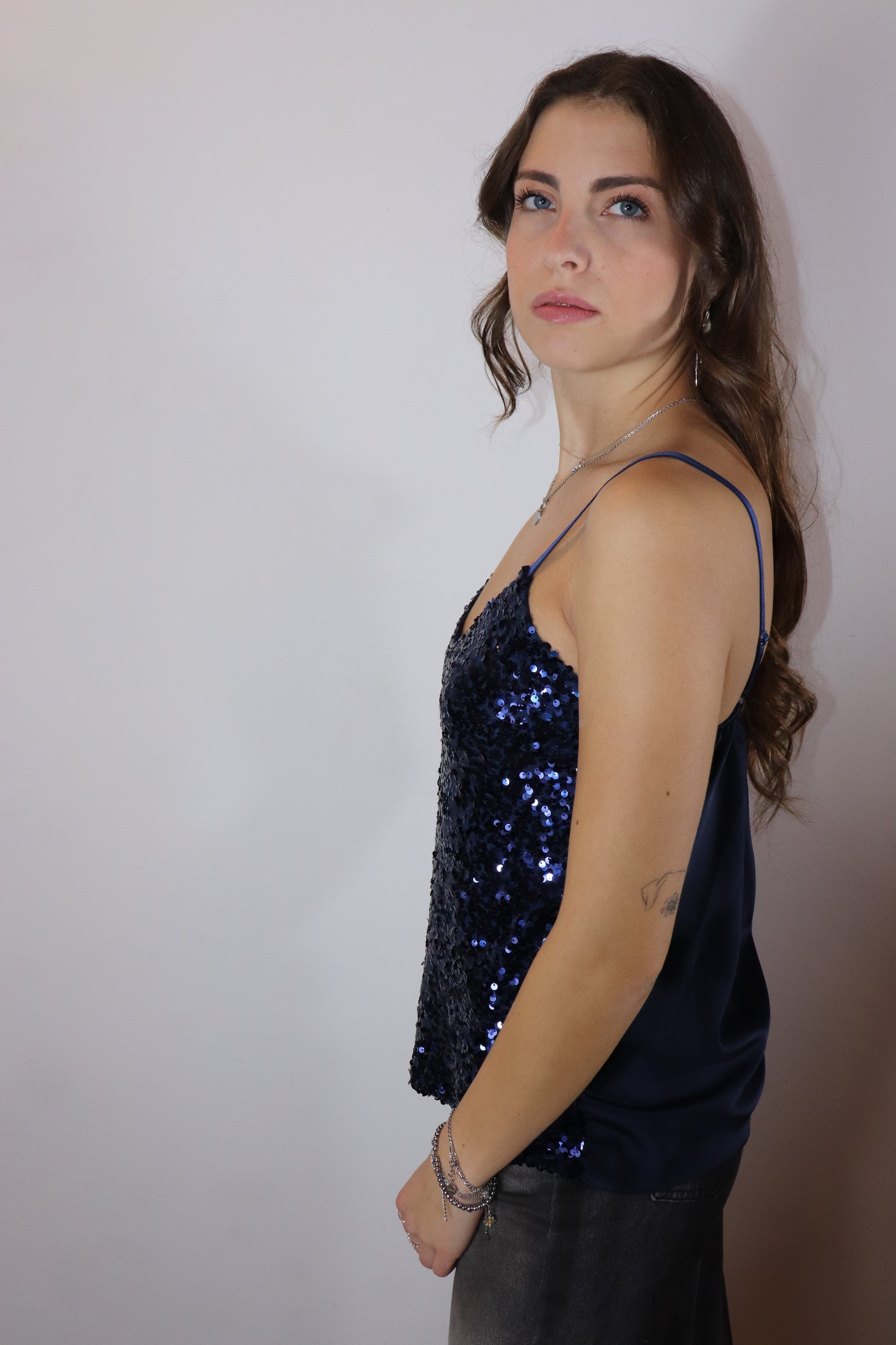 TOP PAILLETTES (blu)