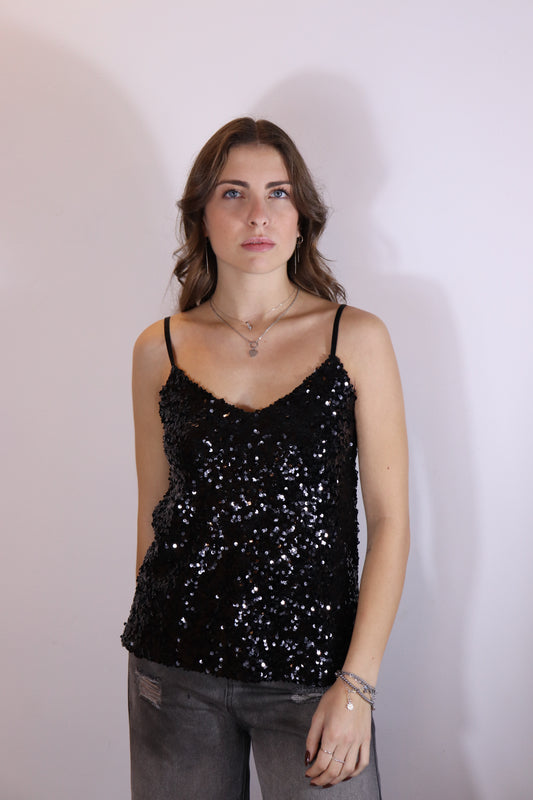 TOP PAILLETTES (nero)