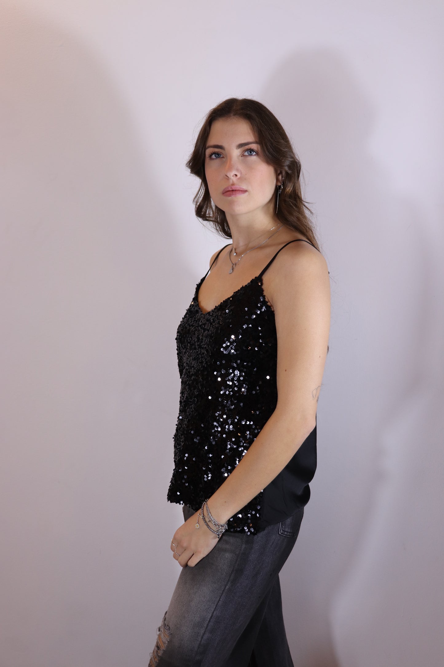 TOP PAILLETTES (nero)