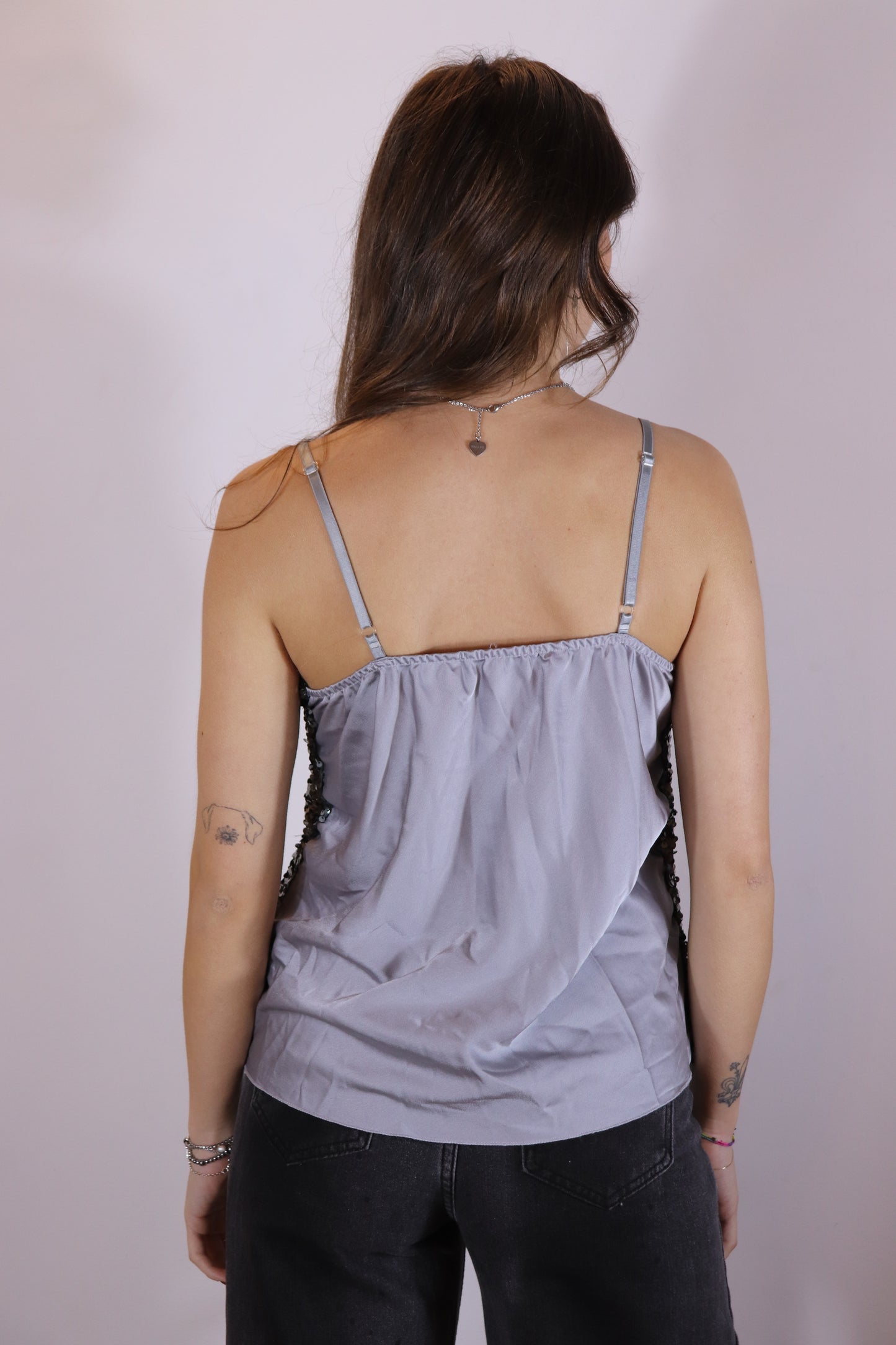 TOP PAILLETTES (grigio)