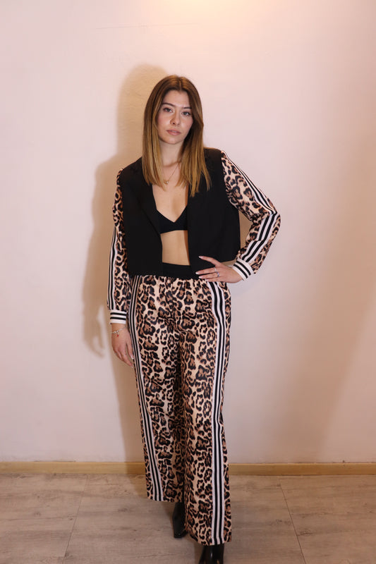 COMPLETO GIACCA PANTALONE ANIMALIER