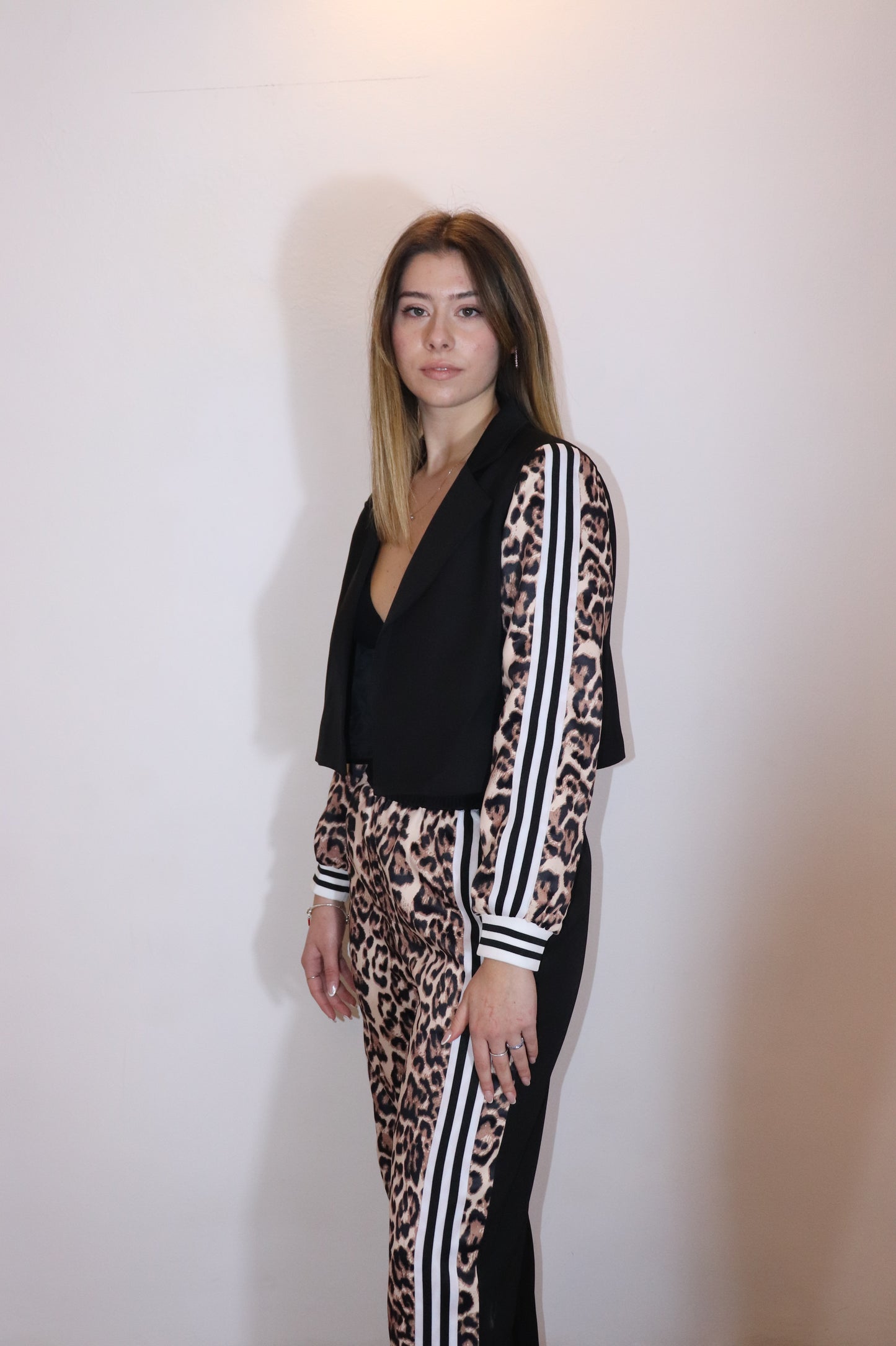 COMPLETO GIACCA PANTALONE ANIMALIER