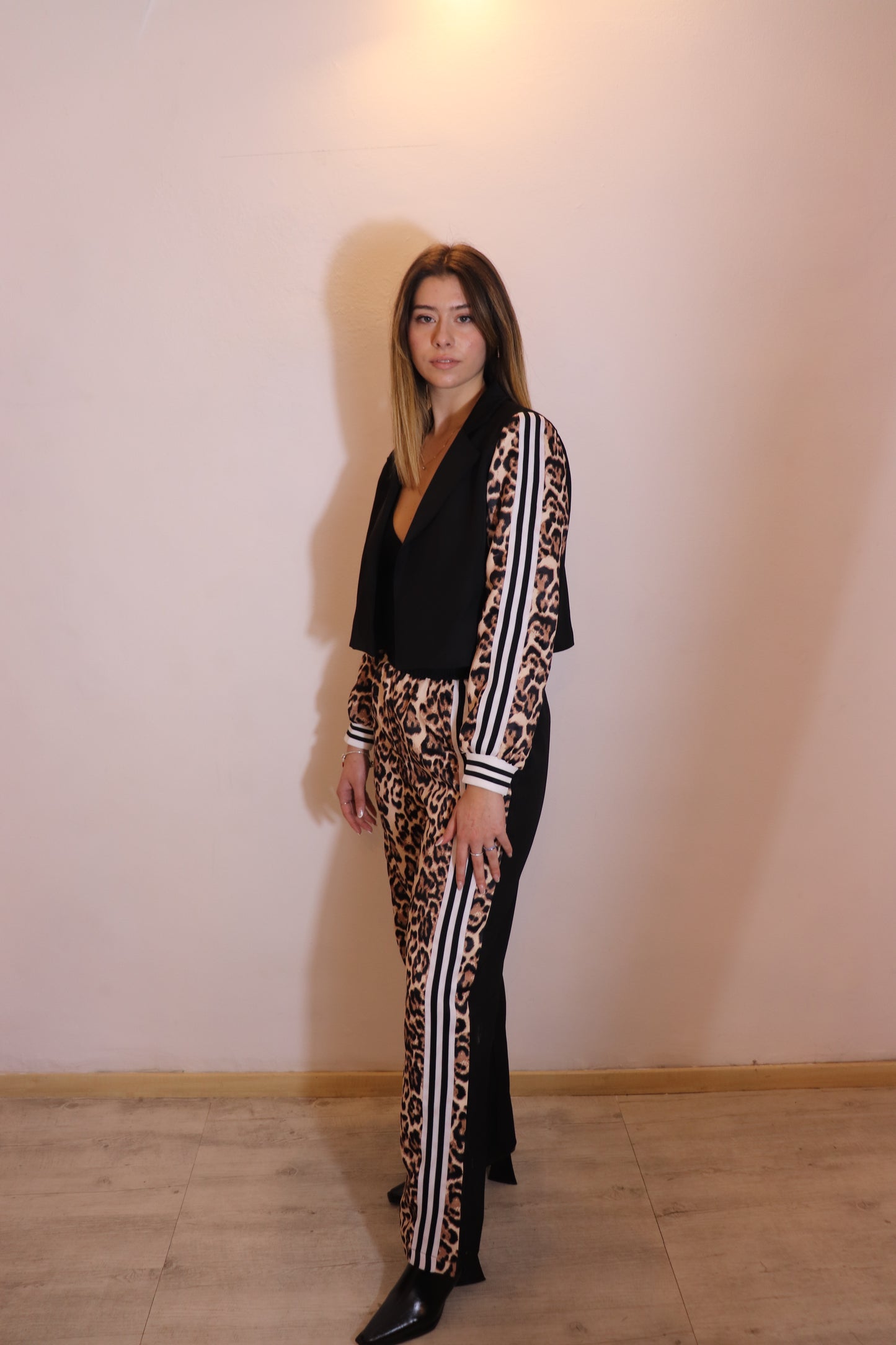 COMPLETO GIACCA PANTALONE ANIMALIER